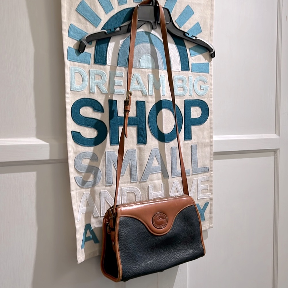 COPY - Dooney & Bourke Black and Tan leather crossbody Bag